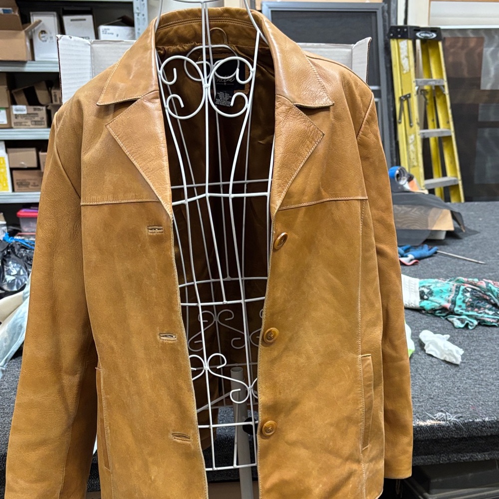 Mossino Unisex Tan Leather Jacket